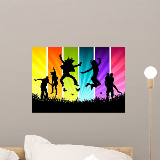 Active Young People Wall Decal