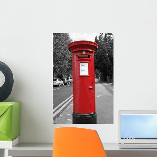 Red Post Box Wall Mural