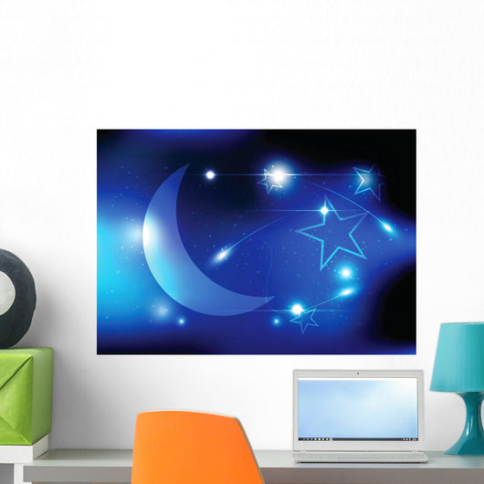 moon and shiny background Wall Mural