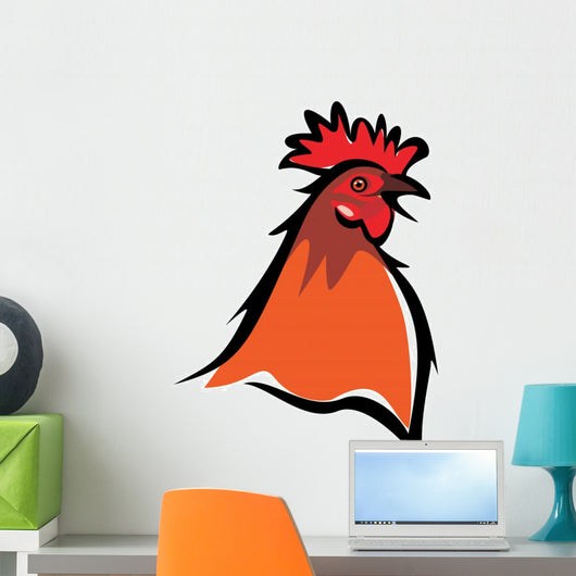cockerel, chicken portrait Wall Decal