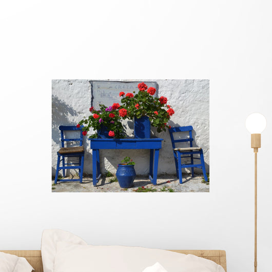 Typical Greek Courtyard with