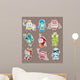Cartoon Robot Sticers Wall Mural