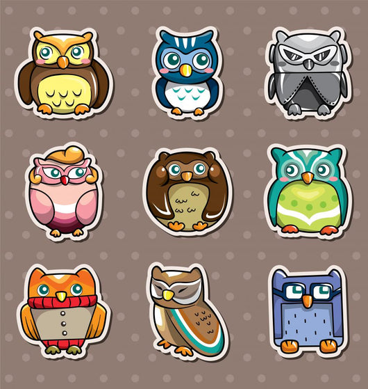 Cartoon Owl Stickers Wall Mural