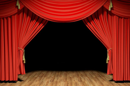 Red Stage Theater Velvet Wall Mural