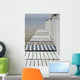 Beach huts to the harbor Wall Mural