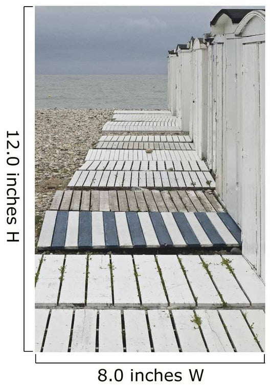 Beach huts to the harbor Wall Mural