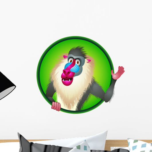 Baboon Cartoon Wall Mural