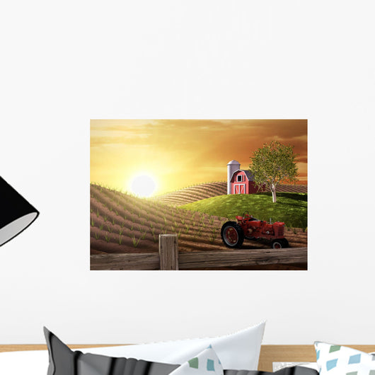 Morning on the Farm Wall Mural