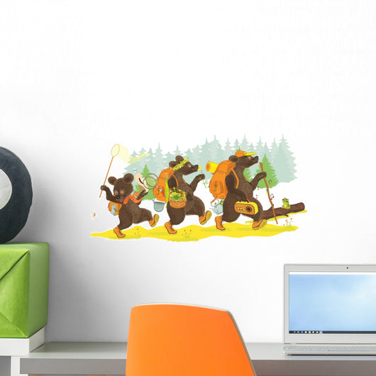 Family Bears Traveling Forest