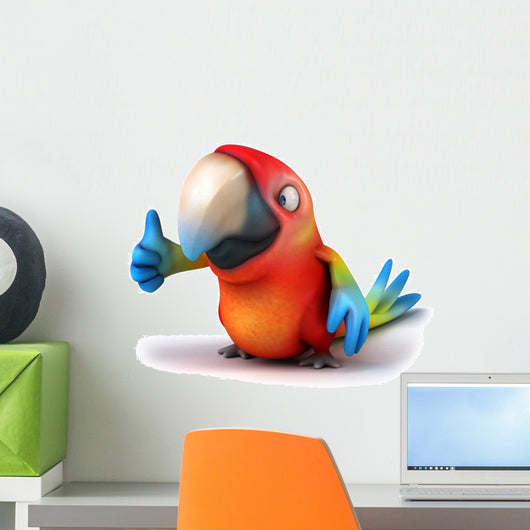 CG Parrot Giving Thumbs Up Wall Decal