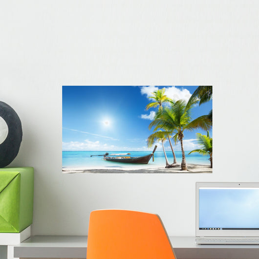 Wood Boat Beach Wall Decal