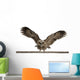 Portrait Brown Wood Owl Wall Decal