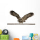 Portrait Brown Wood Owl Wall Decal