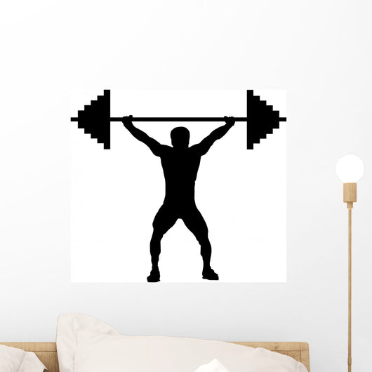Weightlifting Silhouette Wall Decal