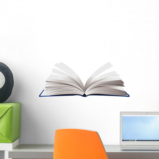 Open Book Pages Flipping Wall Decal
