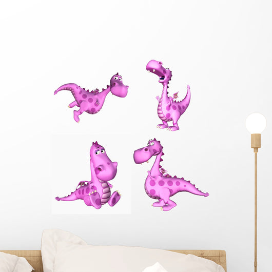 Pink Dragon Pack 2of3 Wall Decal