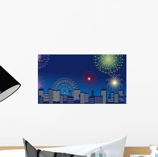 Bill Street Fireworks Horizontal Wall Decal