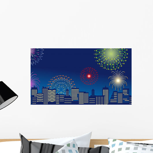 Bill Street Fireworks Horizontal Wall Decal