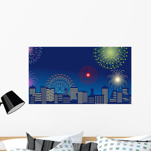 Bill Street Fireworks Horizontal Wall Decal