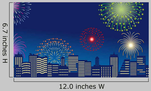 Bill Street Fireworks Horizontal Wall Decal