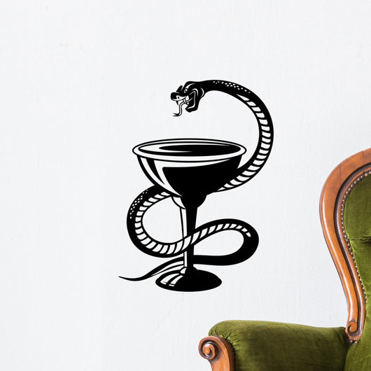 Medical Symbol Snake Cup Wall Decal