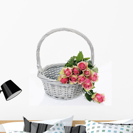 Basket of Roses Wall Decal