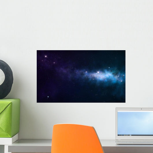 Blue and Purple Nebula Wall Decal