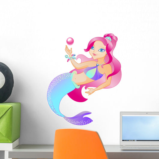 Little Pretty Mermaid Is Wall Decal