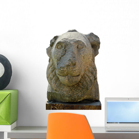 Carved Lions Head Wall Decal