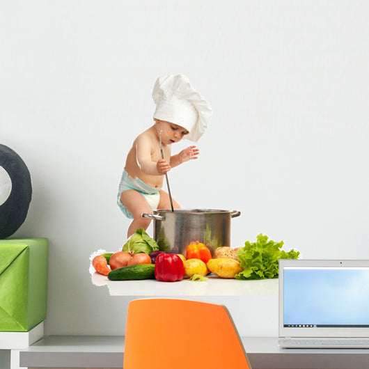 Little Boy Chef's Hat Wall Decal