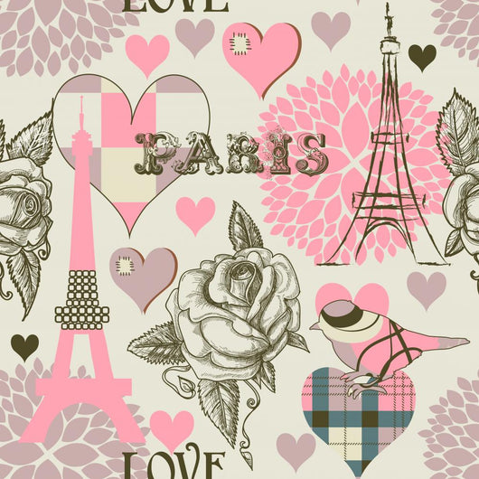 Paris Seamless Pattern Wall Decal