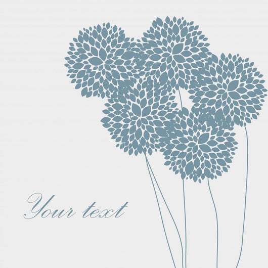 Cute Unique Floral Card Wall Decal