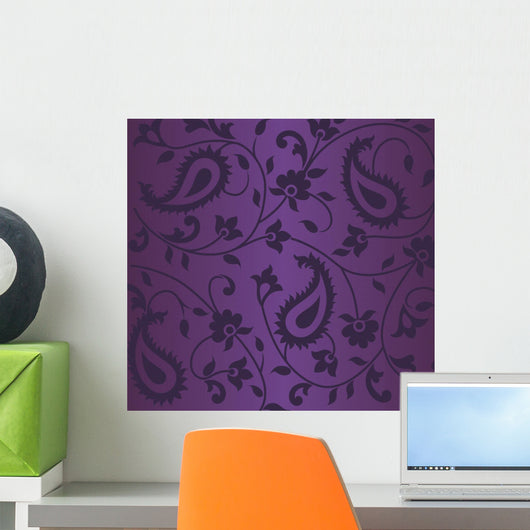 Paisley Floral Pattern Textile Wall Decal