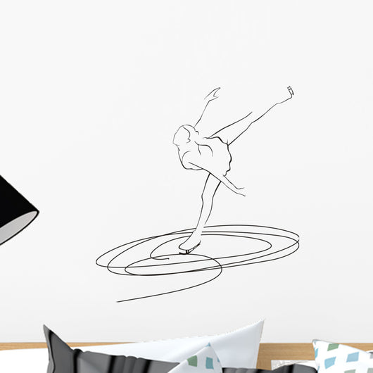 Ladies Figure Skating Wall Decal