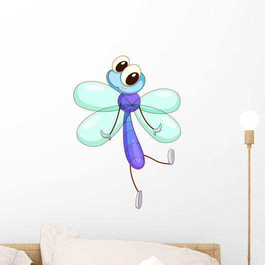 Cartoon Dragonfly Wall Decal