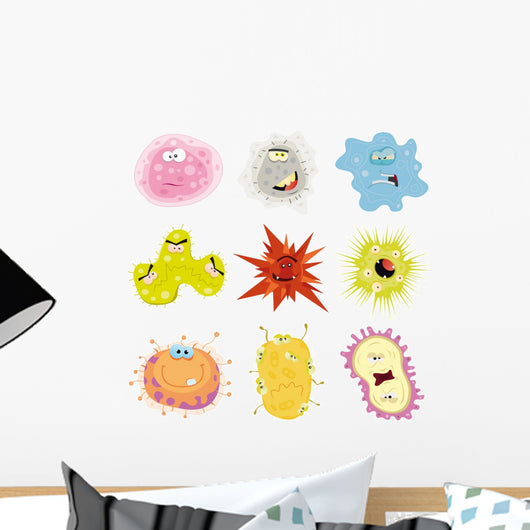 Cartoon Germs Virus Wall Stickers Wall Decal