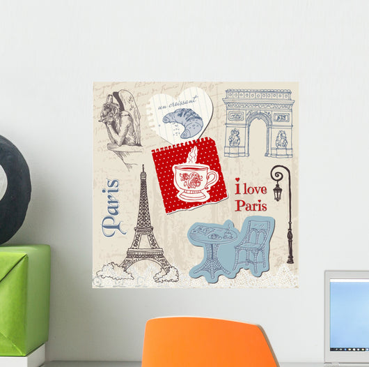 Scrapbook Design Elements Paris Wall Decal