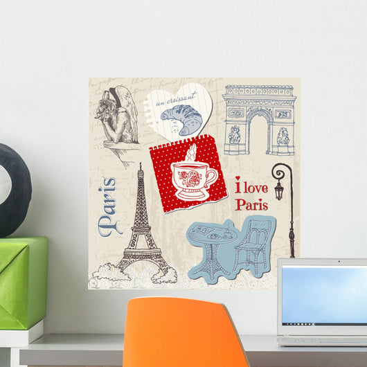 Scrapbook Design Elements Paris Wall Decal