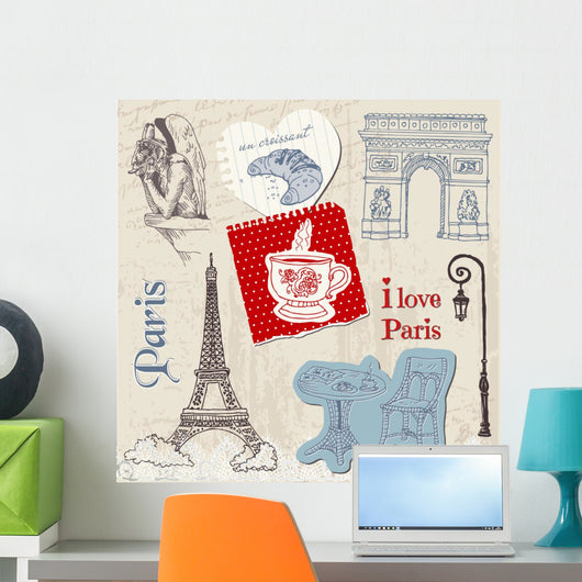 Scrapbook Design Elements Paris Wall Decal