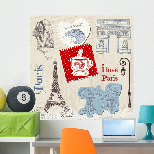 Scrapbook Design Elements Paris Wall Decal