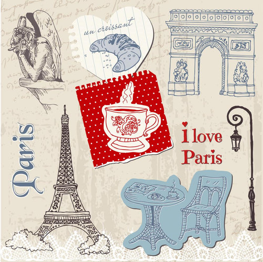 Scrapbook Design Elements Paris Wall Decal