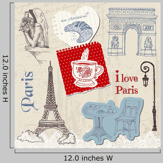 Scrapbook Design Elements Paris Wall Decal
