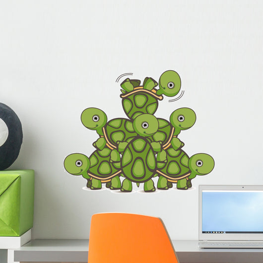 Teamwork Turtle Wall Decal