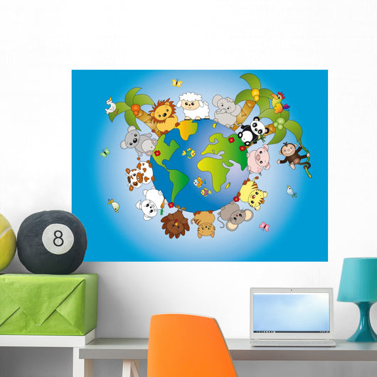 Animal World Wall Decal