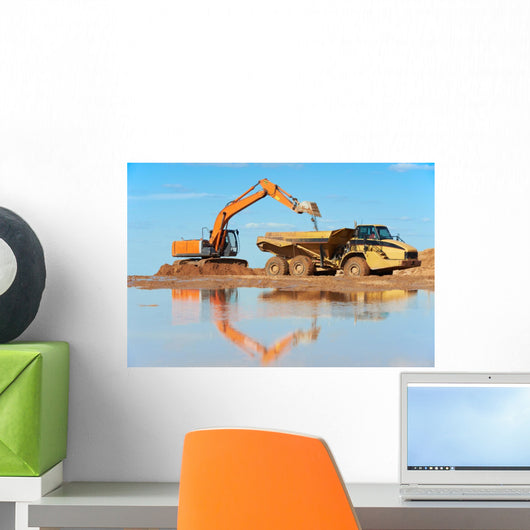 Wheel Loader Excavator Wall Decal