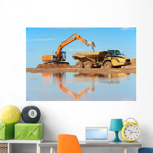 Wheel Loader Excavator Wall Decal
