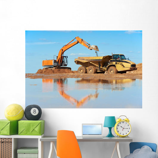 Wheel Loader Excavator Wall Decal