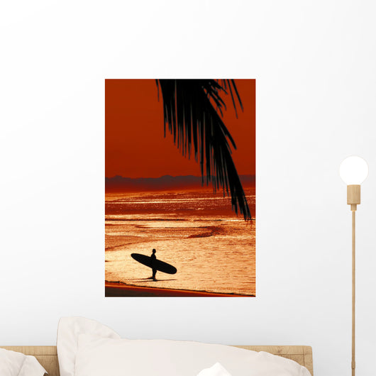 Surfer Tropical Destination Wall Decal