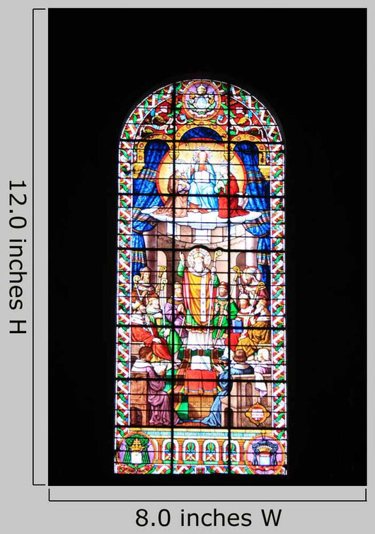 Tall Stained Glass Window French Church Wall Decal