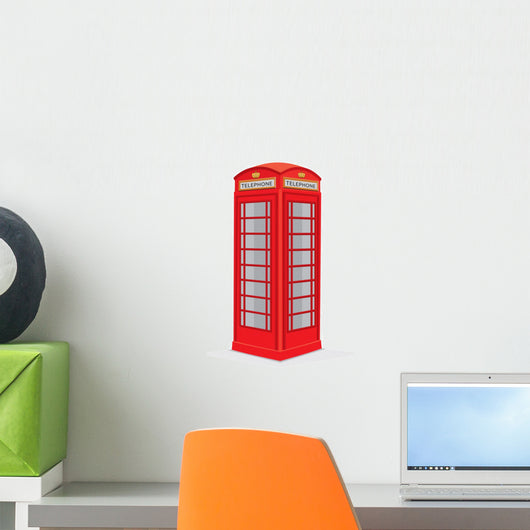 Red Telephone Box London Wall Decal